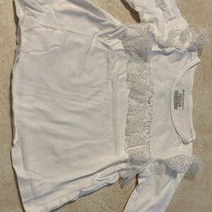 Girls 12M white long sleeve top